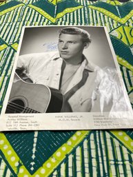 Vintage Hank Williams Jr. Autographed Photo