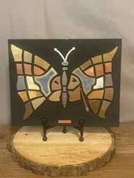 VTG Mexico Butterfly Plaque  Decor