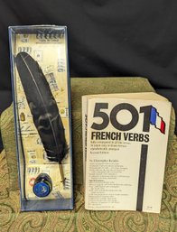French Verb Book And Quill