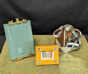 Miniature Picture Frames And Mirror