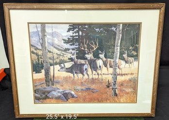 Deer In Nature Framed Artwork
