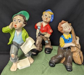3 Handmade Boy Figurines