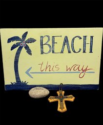 Wooden Beach Sign Lot