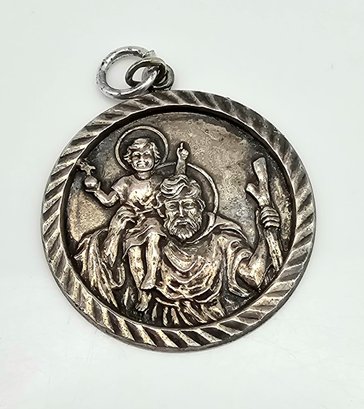 Sterling Silver Religious Pendant 4.4 G