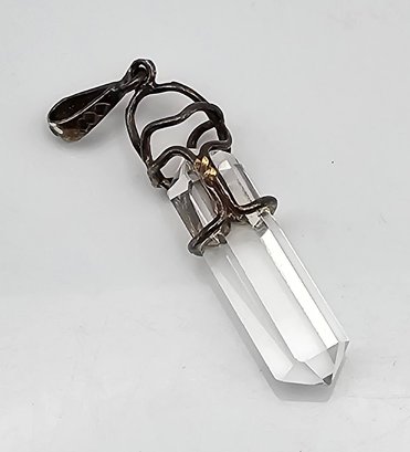Crystal Sterling Silver Pendant 5 G