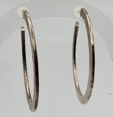 Sterling Silver Hoop Earrings 14.3 G