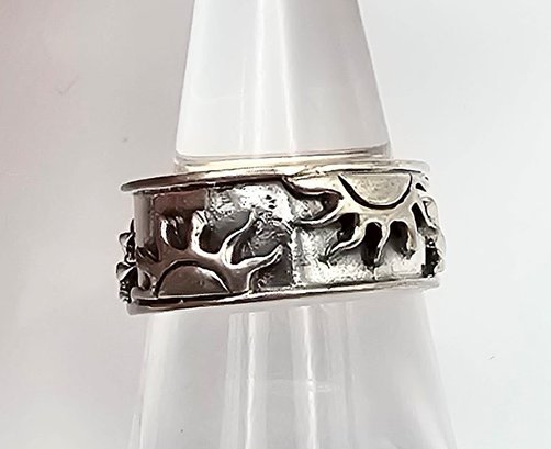 Sterling Silver Sun Ring Size 7 5.6 G