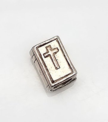 Signed Sterling Silver Bible Charm 2.4 G