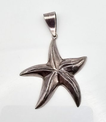 Sterling Silver Hollow Form Star Fish Pendant 5 G