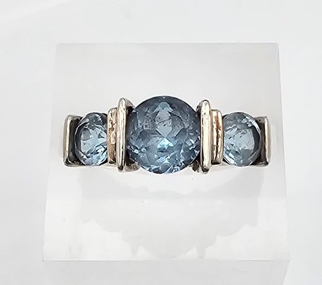 Topaz Sterling Silver Cocktail Ring Size 5 3.4 G Approximately 2.05 TCW