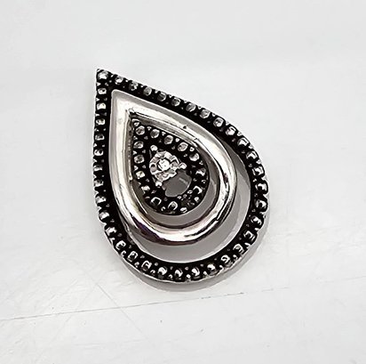 Marcasite Sterling Silver Pendant 2.2 G