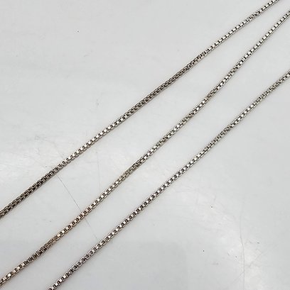 Sterling Silver Box Chain Necklace 2.1 G