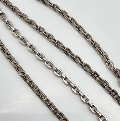 Sterling Silver Double Chain Bracelet 9.7 G
