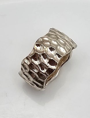 'MJ' Sterling Silver Ring Size 7 9.5 G