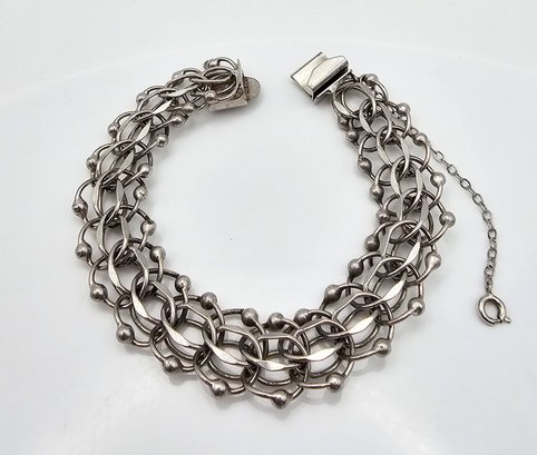 Sterling Silver Charm Bracelet 24.5 G