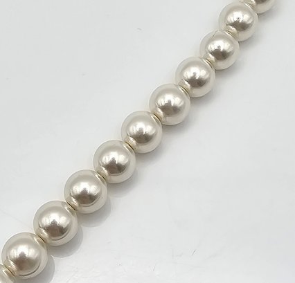 Pearl Sterling Silver Bracelet 15.2 G Approximately 8.2 MM