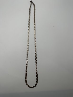 ITALY-sterling Silver Braided Chain 11.35g