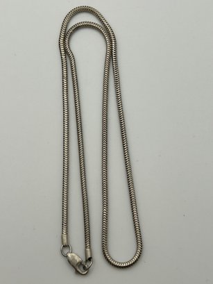 Sterling Silver Herringbone Round Chain Necklace 6.77g