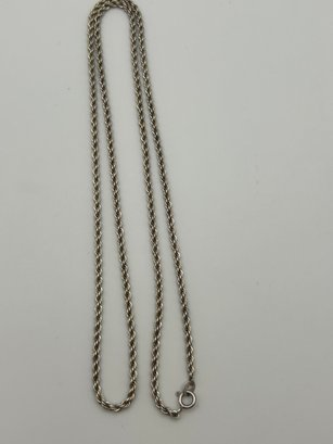 Sterling Silver Double Twisted Chain Necklace 11.64g