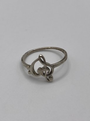 Sterling Ring With Musical Note   2.16g   Sz. 9.5