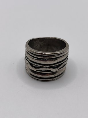 Sterling Wide Band Ring  16.09g   Sz. 8.5