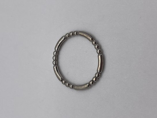 Sterling Bead And Bar Ring  1.93g   Sz. 8.5