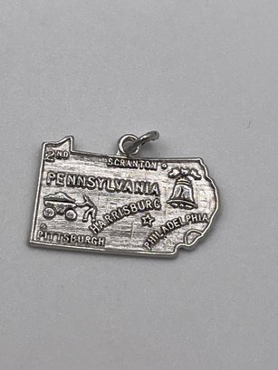 Sterling Pennsylvania State Charm  2.0g