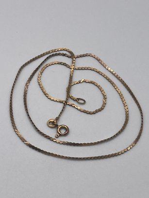 20' Rose Gold Colored Sterling Necklace 2.68g