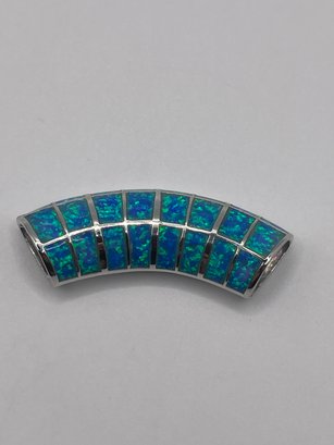 China - Sterling Blue Fire Elbow Pendant  7.00g
