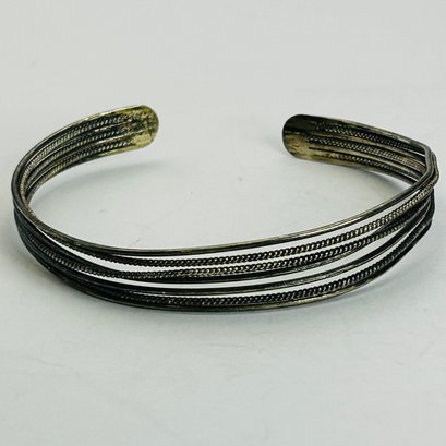 Sterling Silver Multi Strand Cuff Bracelet 7.89 G