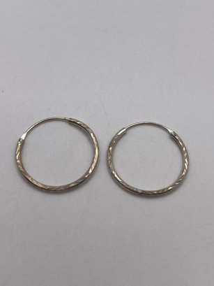 Sterling Hoop Earrings 0.84g