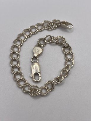 Italy - Sterling Link Chain  7.19g    7'long