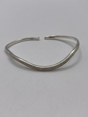 Sterling Curved Bangle Bracelet   9.20g