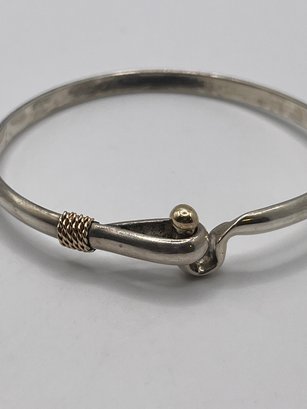 Sterling Hook Bangle Bracelet  14.60g