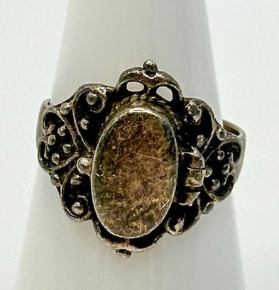 Vintage Sterling Locket Ring 5.13g  Size 7.5