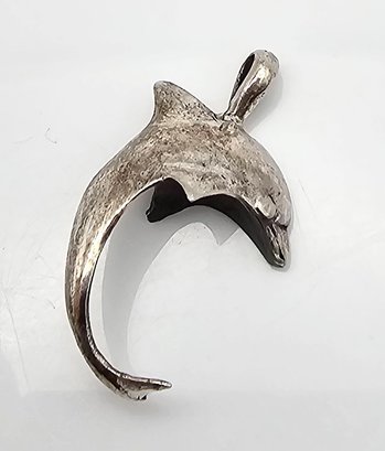 Sterling Silver Dolphin Pendant 3.7 G