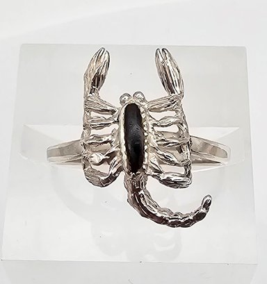 Onyx Sterling Silver Scorpion Ring Size 5 1.3 G