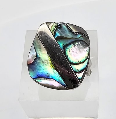 Native Abalone Sterling Silver Ring Size 4.5 4.5 G