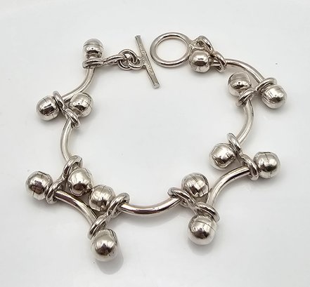 'HOB' Sterling Silver Toggle Bracelet 25 G