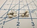 Sterling Earrings With Pearl Clusters 2.64g