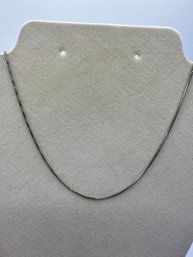 KA 1772  Italy Sterling Silver Box, Chain Necklace With Adjustable Length, 2.75 G.