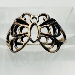 Sterling Silver Butterfly Ring, Size 8. 1.61 G.