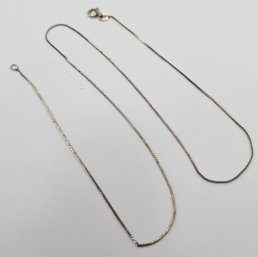 Sterling Silver Box Chain Necklace 1.4 G