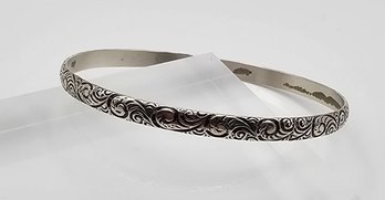 BEAU Sterling Silver Swirl Bangle Bracelet 10.5 G