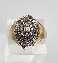 Diamond 14K Gold 3/4 TCW Cocktail Ring Size 10.25 8.9 G