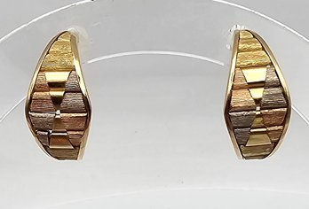 2102 Vi 14K Gold Earrings 5.2 G