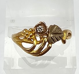 RGD Diamond 10K Gold Cocktail Ring Size 7.5 2.3 G