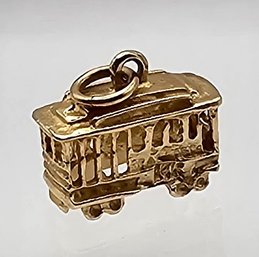 14K Gold Cable Car Charm 1.8 G