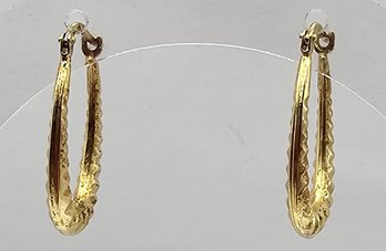 JO Gold Over Sterling Silver Earrings 1.1 G