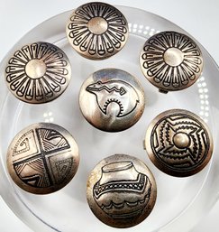 Sterling Native Button Covers, Set Of 7, 25g